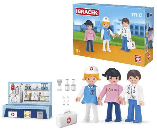 Toy Trio Liečime – Arzt, Krankenschwester und Patient