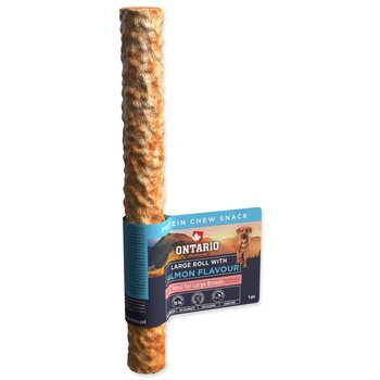 Ontario Protein csemege lazac ízű, nagy rágótekercs 1db 25,4cm