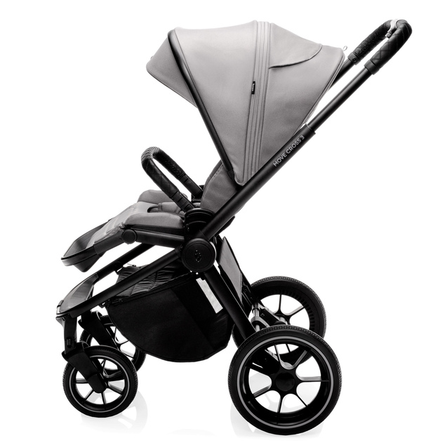 Set kočík Move Cross 3 + hlboká korba Move XL 3 + autosedačka, Metal Grey