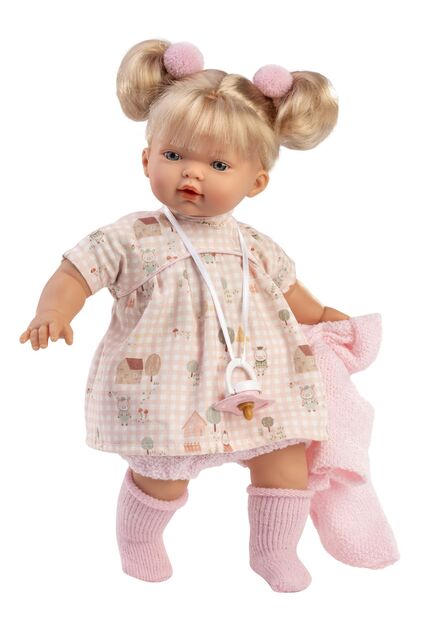 Llorens 33168 ROBERTA - muñeca realista con sonidos y cuerpo de tela suave