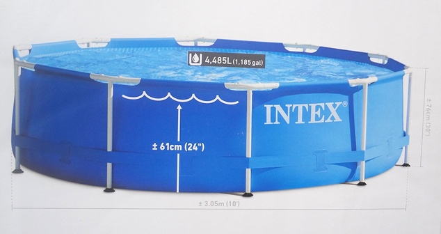 Záhradný bazén INTEX 28202 Metal Frame 305 x 76 cm kartušovou filtráciou