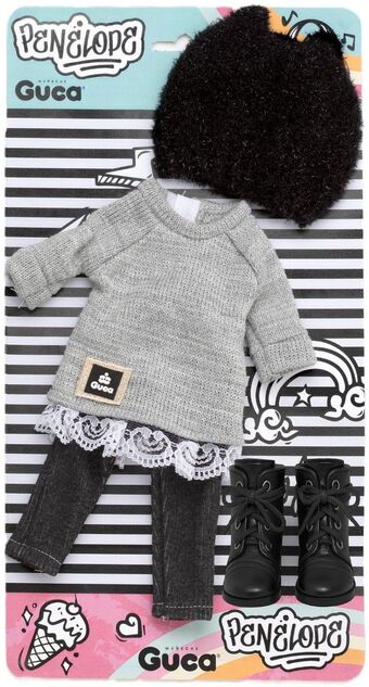 Guca P858 abbigliamento per bambola PENELOPE taglia 34 cm con scarpette