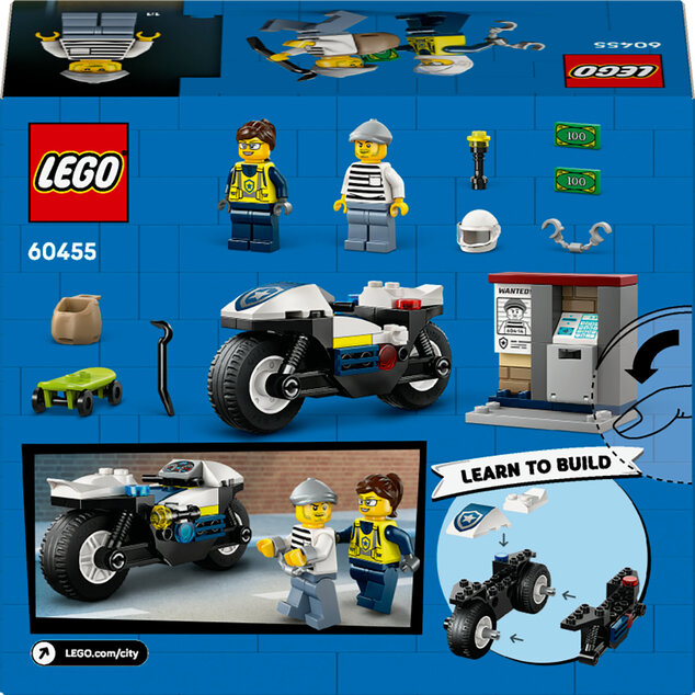 LEGO® City 60455 Urmărire pe motocicleta de poliție