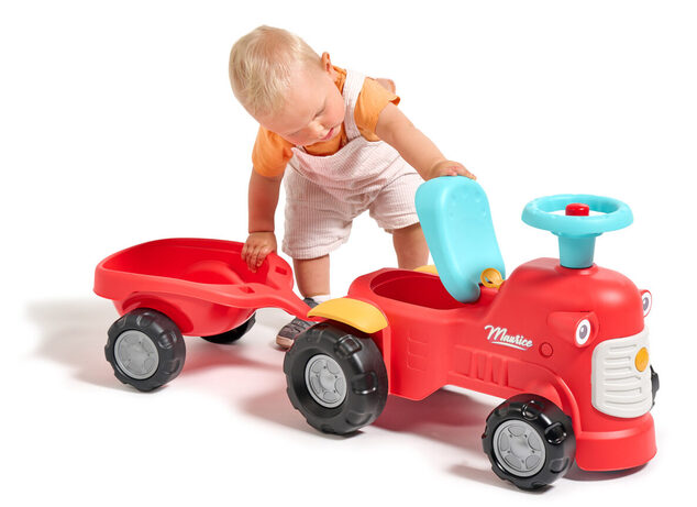 Falk Odrážadlo 900C baby Maurice červený vintage s prívesom