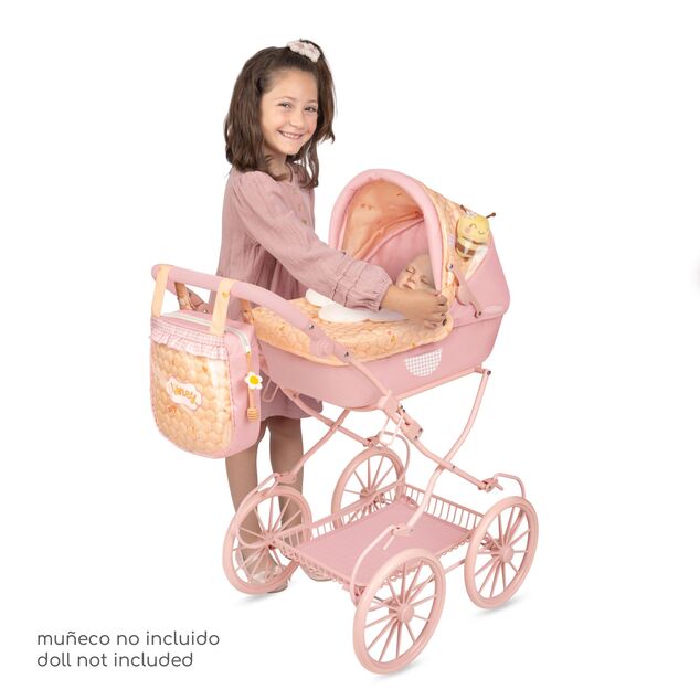 DeCuevas 80070 Passeggino pieghevole per bambole con borsa Honey 2026 – 81 cm