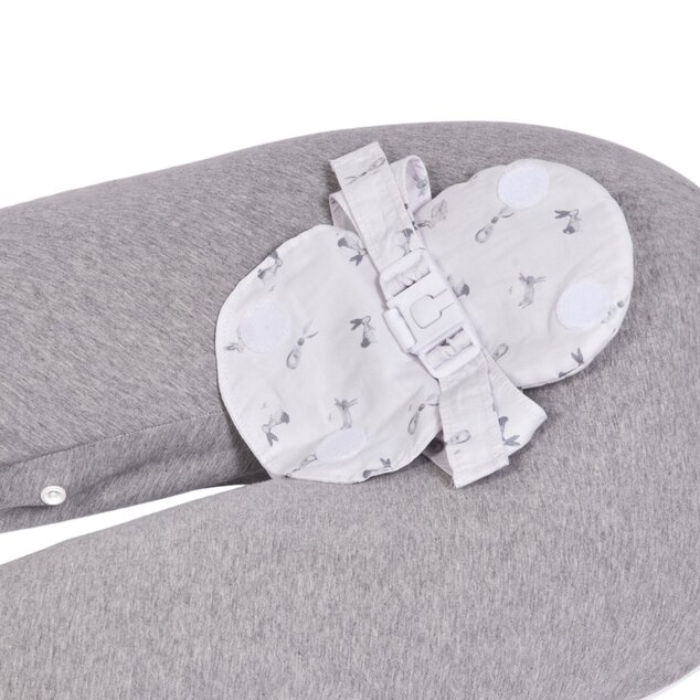 Cuscino gravidanza e allattamento Multirelax 3 in 1 Cotone, Grey Bunny