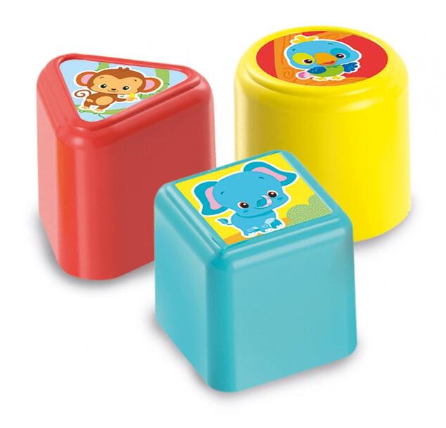 Clementoni Veselý hrací stolík s kockami a zvieratkami