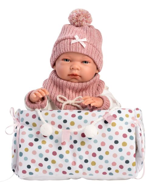Llorens M738-88 oblečenie pre bábiku bábätko NEW BORN veľkosti 40–42 cm s doplnkami