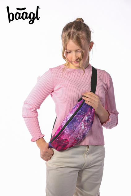 BAAGL SET 5 Skate Galaxy: Rucksack, Federmäppchen, Beutel, Gürteltasche, Laptop-Hülle