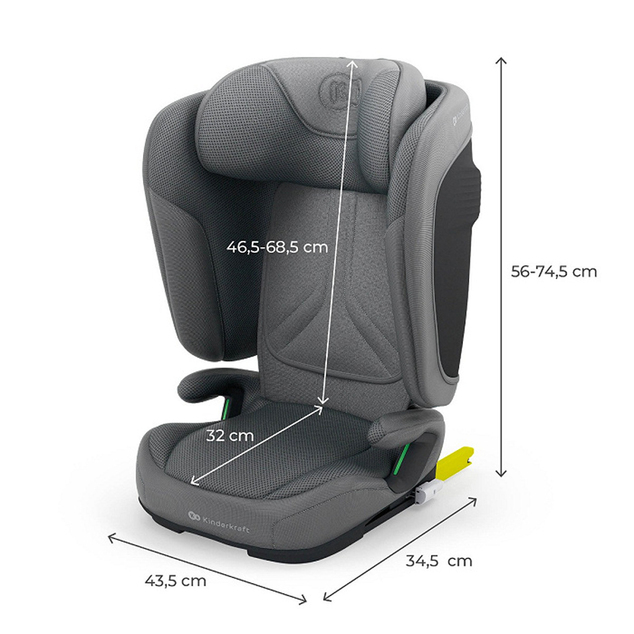 KINDERKRAFT Autosedačka skladacia Unity 2 I-Size Grey