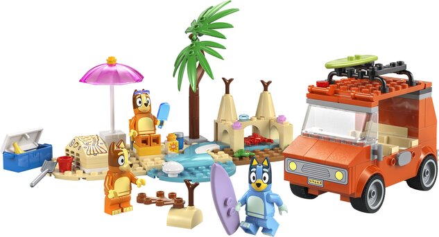 LEGO®Bluey 11202 Bluey und der Familienausflug mit dem Auto zum Strand