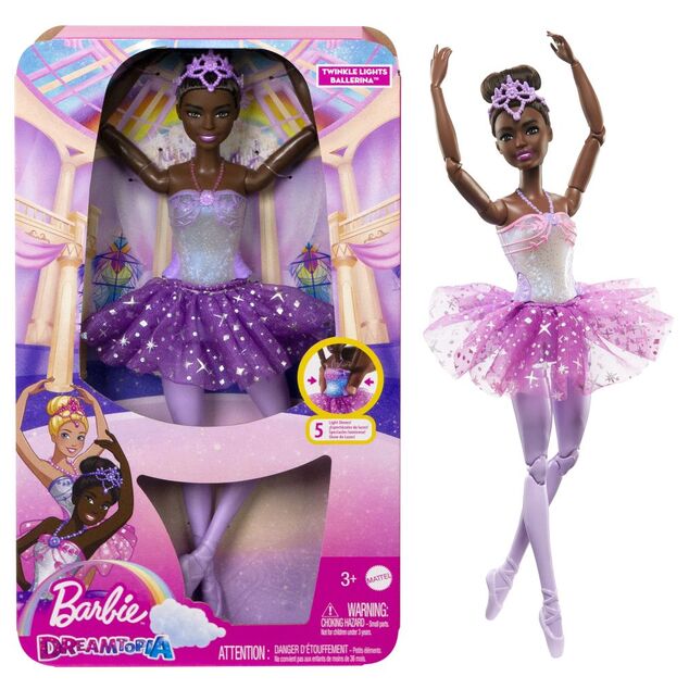 Mattel Barbie Leuchtende magische Ballerina mit lila Rock