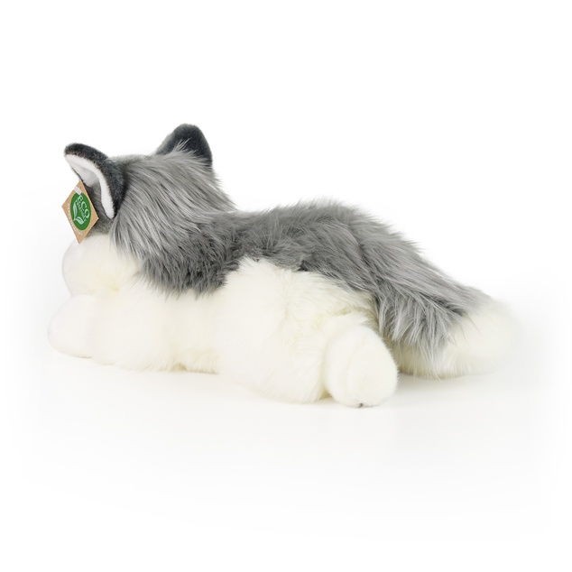 Plüsch-Husky-Hund liegend 30 cm UMWELTFREUNDLICH