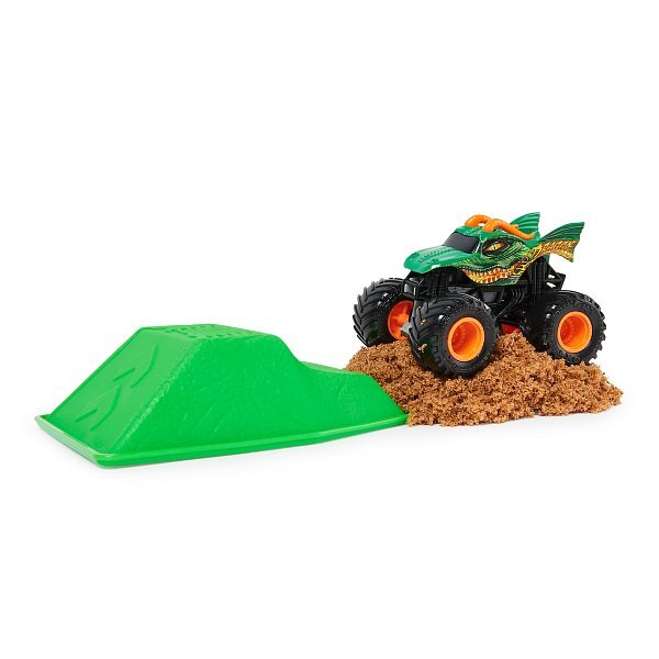 Monster Jam - zberateľský kovový model Monster Truck, Dragon set s doplnkami, 1:64