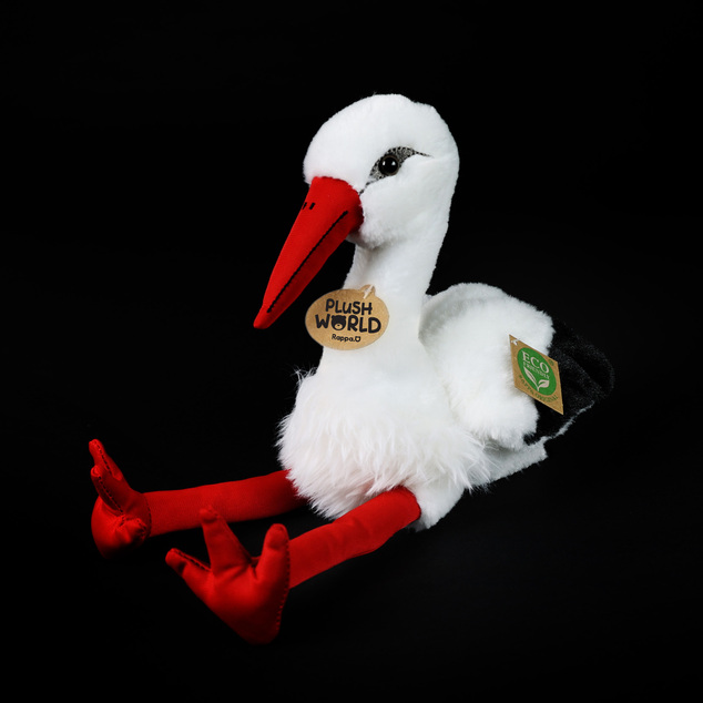 Plišasta štorklja 32 cm ECO-FRIENDLY PLUSH WORLD
