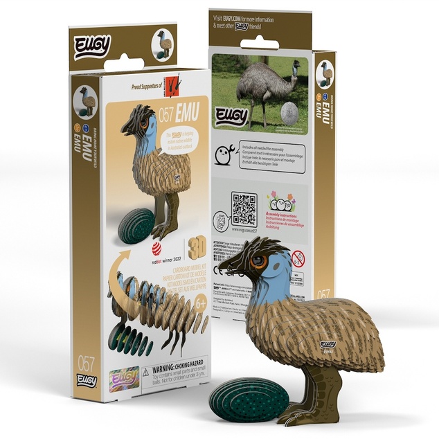 EUGY Emu 3D puzzle di cartone