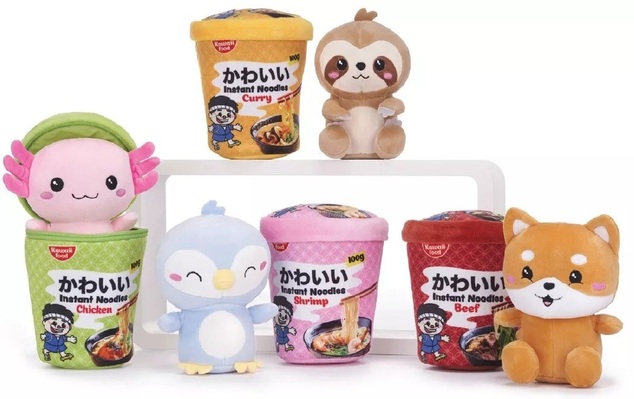 KAWAII NOODLE POTS Líška plyšová hračka 17cm