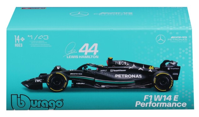 Bburago 1:43 RACE Formula F1 - Mercedes-AMG F1 W15 Performance (2024) #44 Lewis Hamilton w