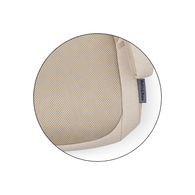 PETITE&amp;MARS Podsedák Optimus Pro i-Size Air Sage Beige 125 - 150 cm (22-36 kg)