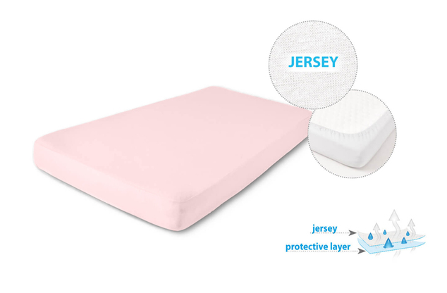 Babymatex Plachta nepremokavá Jersey 60x120 cm ružová