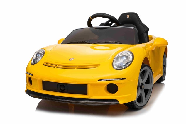 Elektrické autíčko RUF GT 12V, žlté, Otváracie dvere, 2.4 GHz diaľkové ovládanie, LED svet