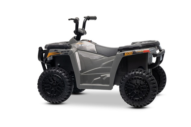 Licencovaná elektrická štvorkolka Arctic Cat 12V so zadným pohonom, sivá, LED svetlá, Líti