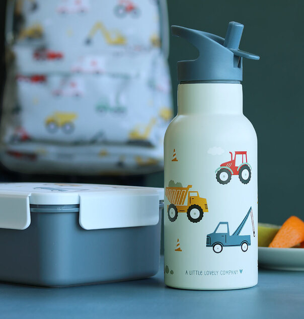 A Little Lovely Company - nerezová fľaša na pitie, 350 ml - vozidlá