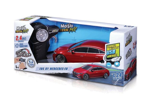 Maisto RC - 1:24 RC Premium Mercedes-Benz EQS, červený