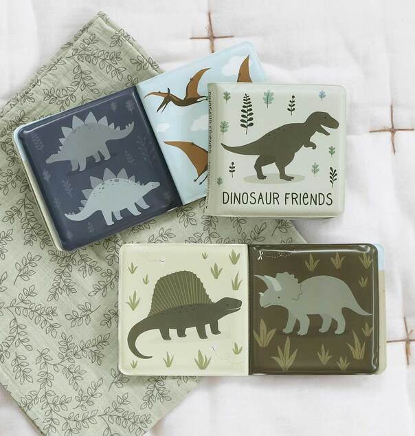 A Little Lovely Company - knižka do kúpeľa - kamaráti dinosaury