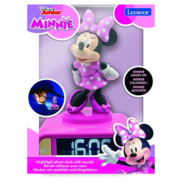 Lexibook Wecker mit 3D-Nachtlicht Minnie Maus