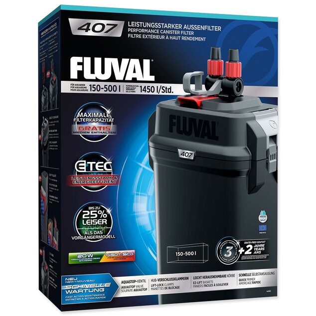 Filter Fluval 407 vonkajší, 1450l/h, 20W