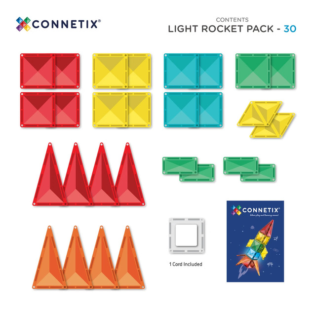CONNETIX® Light Rocket Pack juego de construcción magnético 30 pc