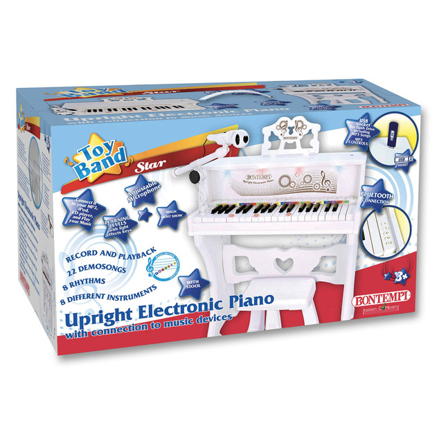 Bontempi Detské elektronické piano so stoličkou + USB a Bluetooth pripojenie
