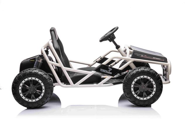 Elektrische Go-Kart SPORT-KART 24V, schwarz, EVA-Räder, Kunstledersitz, 2 x 50W Motor,