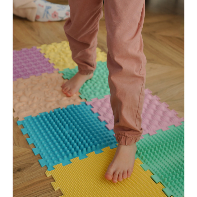 Ortek Masážna podložka Puzzle Mix Pastel 10 prvkov