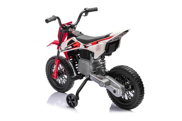 Elektrická Motorka MOTOCROSS, červená, 12V batéria, EVA mäkké kolesá