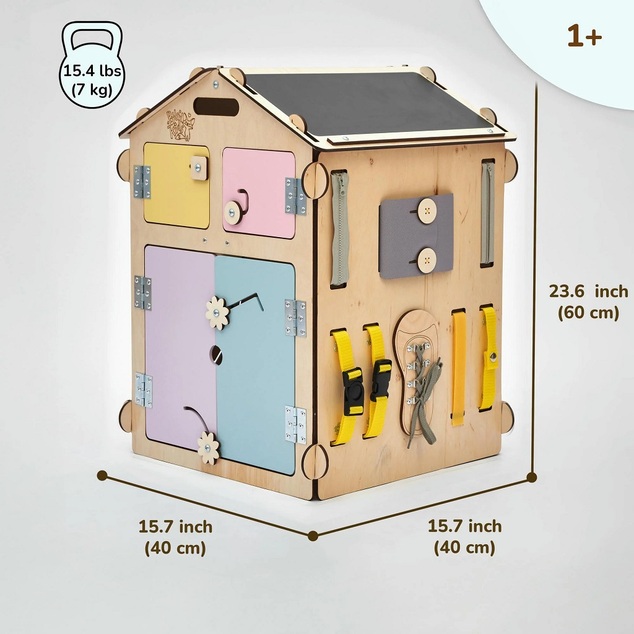 BusyKids Activity board Domeček pastelový
