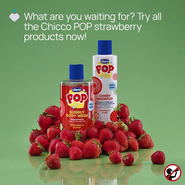 Chicco Šampón a kondicionér Pop Comby Strawberry 250ml
