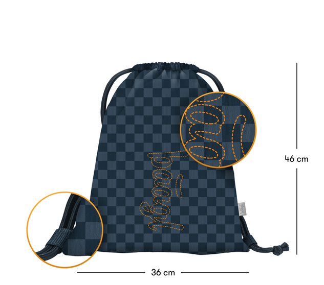BAAGL SET 3 Core Ska blu: zaino, astuccio, sacchetto GRS