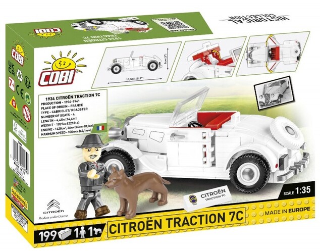 Cobi 1934 Citroën Traction 7C, 1:35, 199 k, 1 f, 1 pes