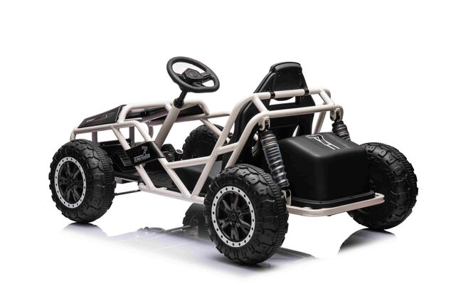 Elektrische Go-Kart SPORT-KART 24V, schwarz, EVA-Räder, Kunstledersitz, 2 x 50W Motor,