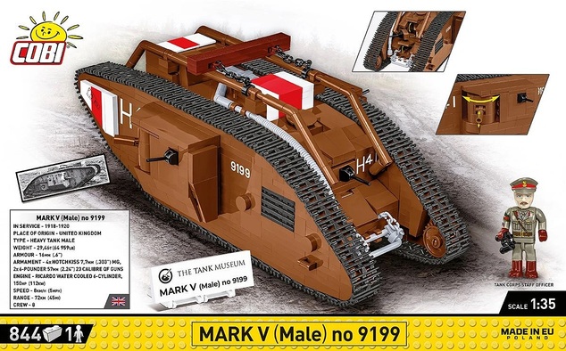 Cobi Great War Mark V no 9199, 1:35, 848 k, 1 f