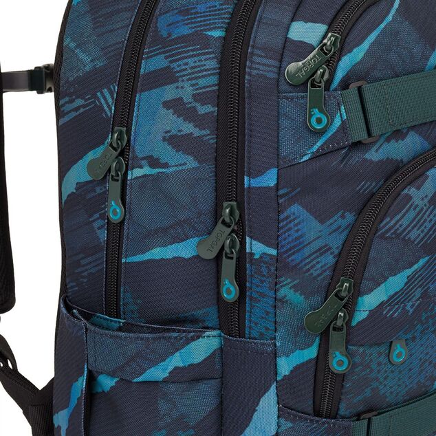 Zaino studentesco nel design blu-turchese Topgal VIKI 25078