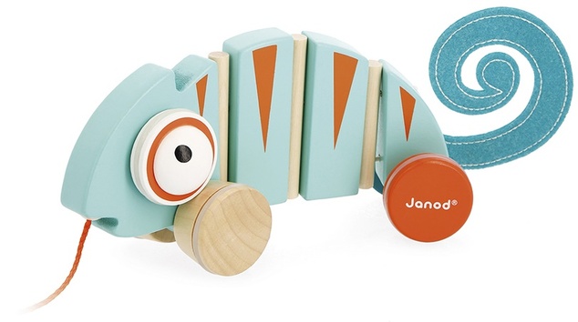 Janod Ťahacia hračka Chameleón Tropik