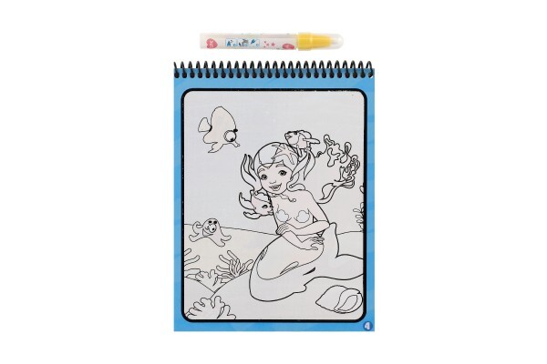 Magisches Malen mit Wasser/Block mit Prinzessinnenstift, 4 Blätter