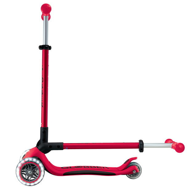 Trottinette pliable pour enfants Globber Elite Lights New Red