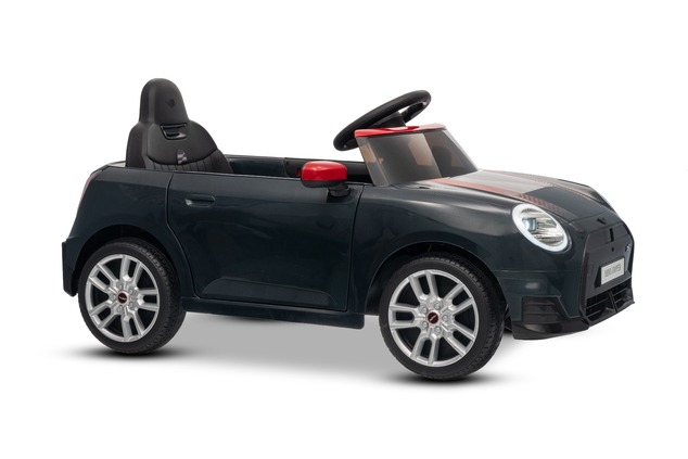 Elektrické autíčko BMW Mini Cooper 12V, čierne, USB Vstup s Bluetooth pripojením na MP3 Pr