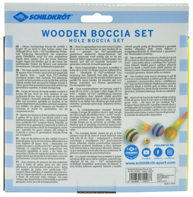Schildkröt – Boccia - set di legno
