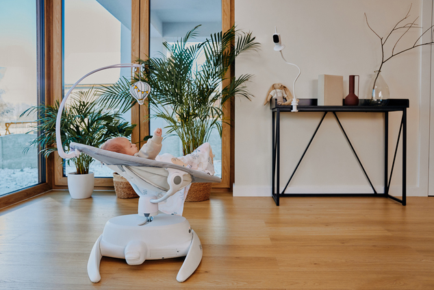 LIONELO Hamaca para bebés Iris Grey Concrete, 0m+