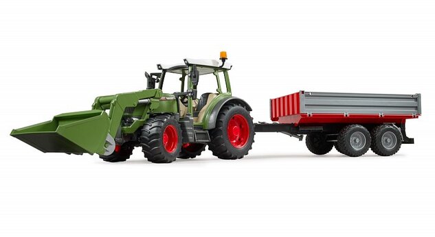 Bruder Fendt Vario 211 traktor s vlekom a nakladačom
